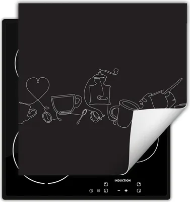 Produktbild von DarHaus Herdabdeckplatte 50x52 cm Anti Rutsch Matte Aufrollbar, dunkelgrau - Küche