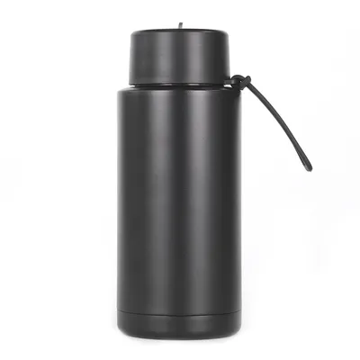 Produktbild von Thermobecher,1000ml Edelstahl Thermoskanne, Outdoor Sport Wasserkocher, Große Kapazität, Auto Tasse, Langanhaltende Wärmespeicherung,schwarz