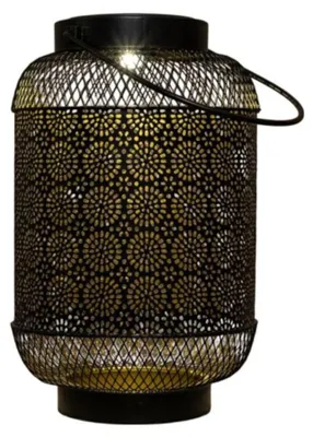 Obrázek produktu pro Kynast Solární lucerna, kovová, antická černá, LED, 16 × 25,5 cm, 1 ks