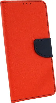 Produktbild von cofi1453® Buch Tasche "Fancy" kompatibel mit SAMSUNG GALAXY A12 (A125F) Handy Hülle Etui Brieftasche Schutzhülle mit Standfunktion, Kartenfach Rot-Blau