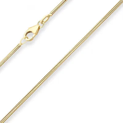 Produktbild von 1,4mm Schlangenkette Goldkette Collier Halskette aus 375 Gold Gelbgold 42cm