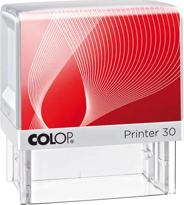 Produktbild von COLOP Textstempel Printer 30 5 zeilig mit Gutschein weiß