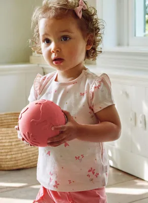 Produktbild von Sanetta Fiftyseven Mädchen T-Shirt rosa Schmetterling mit Rüschen 62