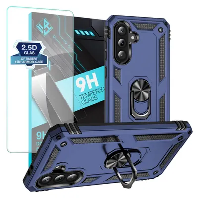 Produktbild von Armor Outdoor Handyhülle für Samsung Galaxy A56 5G Handy Panzer Case Schutzhülle mit 9H Displayglas Displayschutz Farbe: Blau