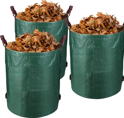 Produktbild von Faziango Gartensack 3X 272L Laubsack Gartenabfallsack XXL Garten Tasche Rasensack mit Griffen Reißfest Wiederverwendbar