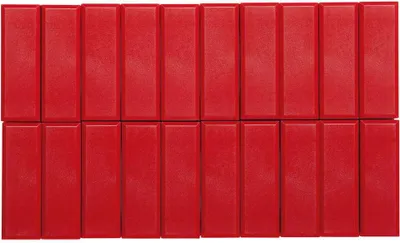 Produktbild von MAUL Magnet MAULpro Rechteck 20 Stück 1 kg Kunststoff Ferrit bruchsicher lackiert 5.3 x 1.8 x 1 cm rot