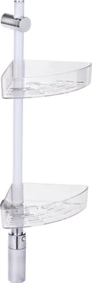 Obrázok produktu pre WENKO sprchový regál rohový držiak sprchový kút s LED 2 koše police kôš kúpeľňa 74cm