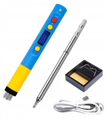 Obrázek produktu pro Rosfix T65-BC2 – Mobilní Páječka s LCD | 65W, 500°C, USB-C | Kompatibilní s Powerbankou | Keramický Topný Článek | Automatická Hibernace