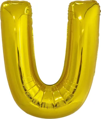 Immagine prodotto di Palloncino in foil lettera U oro - 88 cm