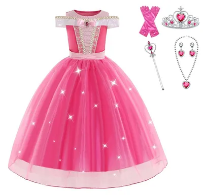Obrázek produktu pro Kostým princezna - Růžová - Pro dívky - S doplňky - Karneval a Halloween