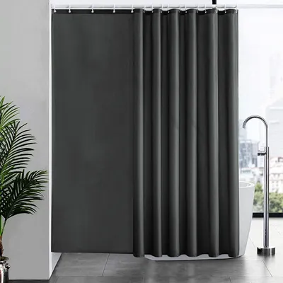 Obrázok produktu pre Sprchový záves Vodoodpudivý Extra široký 240x180cm Tmavo šedý Vodotesný Antibakteriálny Furlinic