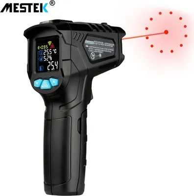 Obrázek produktu pro Mestek IR01D průmyslový bezkontaktní teploměr a vlhkoměr, 12bodová laserová indikace, -50/800°C