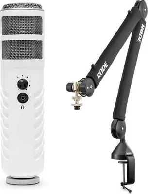 Produktbild von Rode Podcaster Mikrofon mit PSA1+ Gelenkarm-Stativ