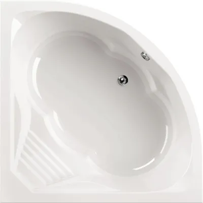 Produktbild von Calmwaters® Eckbadewanne 150x150 cm mit Sitz, Acrylwanne Curved Wellness, Duo-Badewanne für zwei Personen, Sitzbadewanne, Maße 150 x 150 cm, Eck-Badewanne in Weiß - 02SL3015
