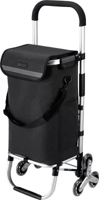 Produktbild von Packaway Einkaufswagen mit 6 Rädern für Treppen - 40L - Einkaufswagen - Trolleyfunktion - GRAU