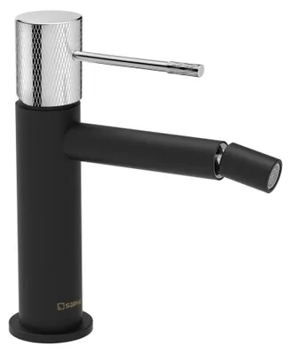 Productafbeelding van Sapho Solaria toiletbrondopzetstuk, mat zwart/chroom