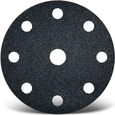 Produktbild von MENZER Black Klett-Schleifscheiben, 150 mm, 9-Loch, f. Exzenterschleifer, Siliciumcarbid (50 Stk.) K180