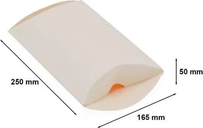 Zdjęcie produktu dla Pudełko Ozdobne Prezentowe Kartonik Poduszka 250x165x50 Białe L