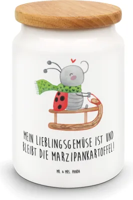 Produktbild von Mr. & Mrs. Panda müslidose Smörle Rodeln - Weiß - Geschenk, Schlittenfahren, Marzipan, Dose, Kaffeedose, aufbewahrungsbehälter, Winter, Frischhaltedose, behälter