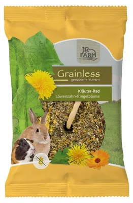 Produktbild von JR Farm Grainless Kräuter-Rad Löwenzahn-Ringelblume 140 g - 4 Stück