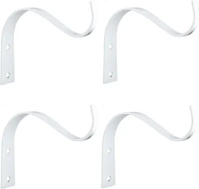 Imagen del producto de Otros elementos de decoración para jardín: 4 ganchos de pared de metal, ganchos de hierro para colgar plantas, ganchos de metal forjado para
