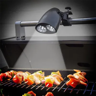 Produktbild von Barbecue-Grilllicht, 360 Grad flexibles BBQ-Licht für den Außenbereich mit 10 superhellen LED-Leuchten, hitzebeständiges Nachtgrilllicht mit stabiler Klemmhalterung, passt auf die meisten Grillgriffe
