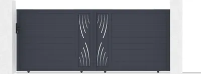 Produktbild von Schiebetor aus aluminium 4m VELETA H.160cm grau