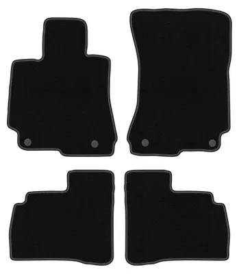 Productafbeelding van Velours automatten voor Mercedes W221 2005-2013 (sedan) – 4-delig, zwart, op maat – Wielganizator BASIC