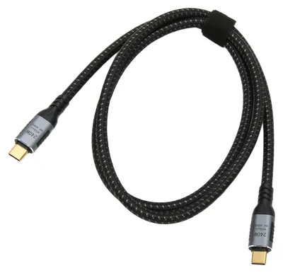 Zdjęcie produktu dla Kabel danych USB 4.0 Gen 3, prędkość transferu 40 Gb/s, obsługa ładowania 240 W, obsługa wyświetlaczy 8K 60 Hz, złącza Type-C do Type-C, do laptopów i tabletów, długość 50 cm / 19,7 cala
