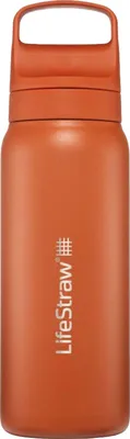Produktbild von LifeStraw Wasserfilter Flasche Go 2.0 Kyoto Orange Edelstahl isoliert 700 ml - Orange