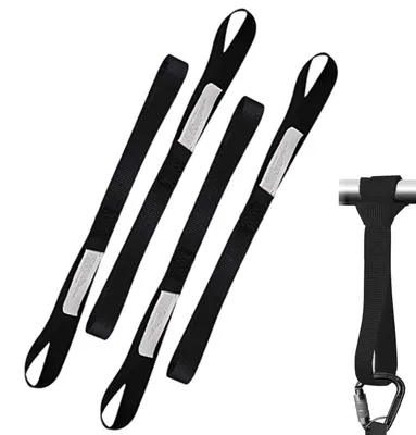 Produktbild von Zurrschlaufen Spanngurt Set 4 Stück 800kg 25mm x 30cm für Motorrad Fahrrad Auto Transport