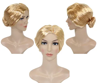 Produktbild von Blonde Oma-Dutt-Perücke für Damen