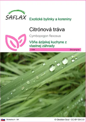 Produktbild von SAFLAX - citrónová tráva - Cymbopogon flexosus - 50 Semená