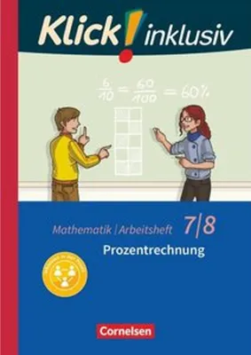 Obrázok produktu pre Klick! inklusiv 7./8. Schuljahr - Arbeitsheft 3 - Prozentrechnung
