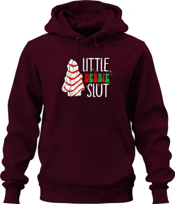 Produktbild von LITTLE DEBBIE SLUT Weihnachten frech lustig Geschenk Cookie Retro Uni Hoodie Kapuzenpullover, Burgundy, XXL
