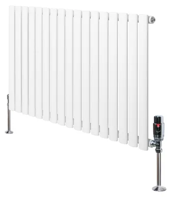 Produktbild von Gliederheizkörper mit TRV Chromventile – 600mm x 1020mm – Weiß