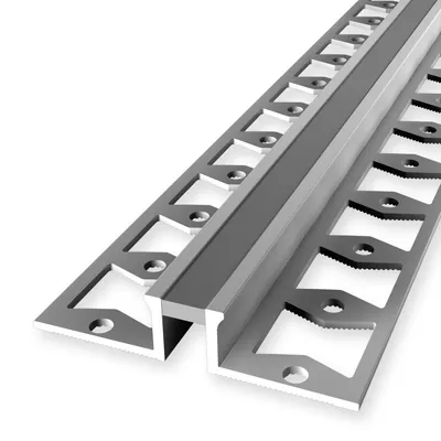 Produktbild von Fliesenprofil 9.5 x 51 x 2500 mm Dehnungsfugenprofil Einfasshöhe 8 mm Aluminium eloxiert Geschlossen Gestanzt Silber Küberit
