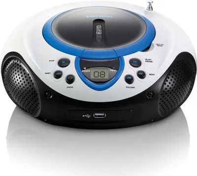Produktbild von Lenco SCD-38 USB Blue - Tragbares FM-Radio mit CD/MP3-Player - USB-Eingang - AUX-Eingang - Blau