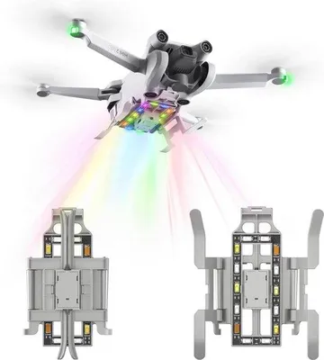 Productafbeelding van Flexibele landingsdrager met knipperende LED-verlichting voor de Mini 3 Pro drone - kleurrijk en modern.