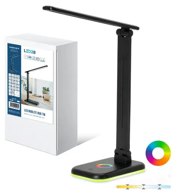 Productafbeelding van LED bureaulamp Noblite RGB, 7W, 3 kleurtemperaturen, zwart