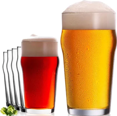 Productafbeelding van PLATINUX Set van 6 bierglazen, 500 ml (max. 570 ml), pintglazen, bierglazen, witbiertjesglazen, hoge bierglazen