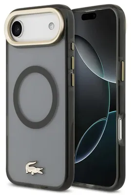 Obrázok produktu pre Lacoste PC/TPU matný kryt so zlatým logom MagSafe pre iPhone Air čierny (LCHMP17MUFWAK)