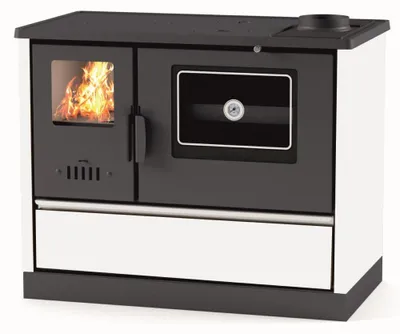 Immagine prodotto di Cucina stufa riscaldamento a legna con forno focolare in ghisa con post combustione 7,9 kw