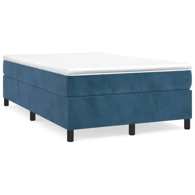 Produktbild von vidaXL Boxspringbett mit Matratze Dunkelblau 120x200 cm Samt
