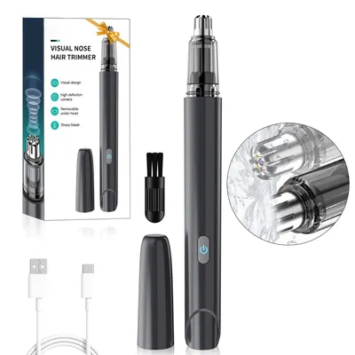 Produktbild von Nasenhaartrimmer Elektrisch, USB Aufladbar, Wasserdicht IPX5, Sichtbare Schneide, 300mAh Akku, Damen & Herren, Präzision