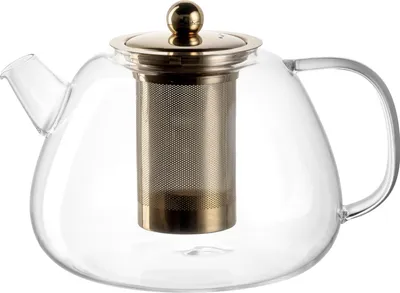 Produktbild von LEONARDO Tè per Te Teekanne mit herausnehmbarem Siebeinsatz - Teekessel aus Glas mit Deckel und Griff - Hergestellt in Handarbeit - Inhalt 1,5 l - Spülmaschinengeeignet - 1 Teekrug klar, 077384