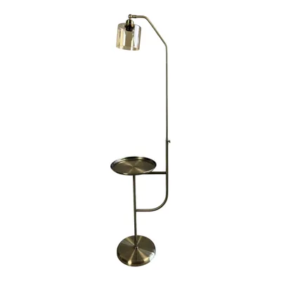 Produktbild von Lille Honigfarben Glas Mit Ablage Modern Dekorative Stehlampe