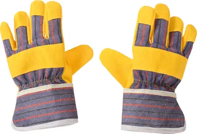 Produktbild von EDUPLAY 150110 Kinder Bauarbeiter-Handschuhe, gelb/blau/rot (1 Paar)