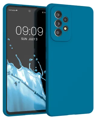 Produktbild von kwmobile Handyhülle für Samsung Galaxy A53 5G Hülle - Case Silikon - Kabelloses Laden - Schutzhülle Cover in Karibikblau