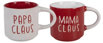 Produktbild von Clayre & Eef Tasse 2er Set 400 ml Weiß Porzellan